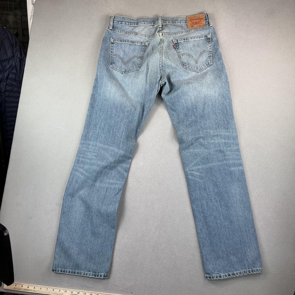Levis 559 Jeans Mens 36x34 Blue Relaxed Straight Leg Denim Medium Wash Classic - Picture 3 of 12